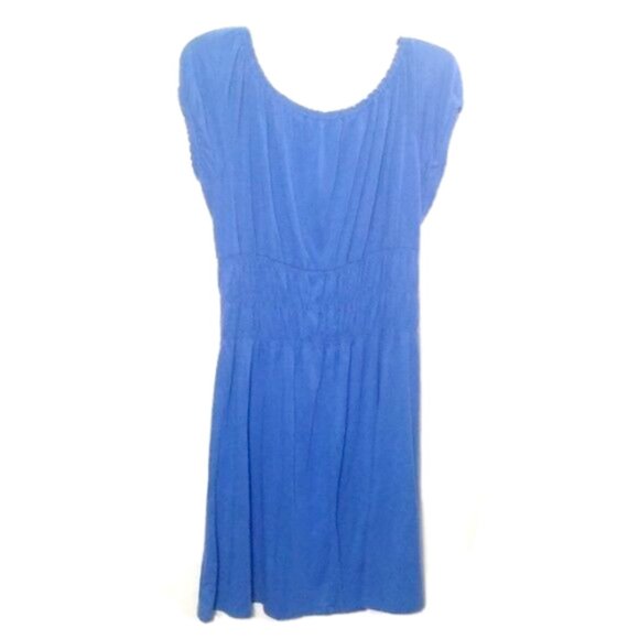 Maurices Periwinkle Elastic Ruched Waist Short Sleeve Baby Doll Style Dress XL - Picture 8 of 13